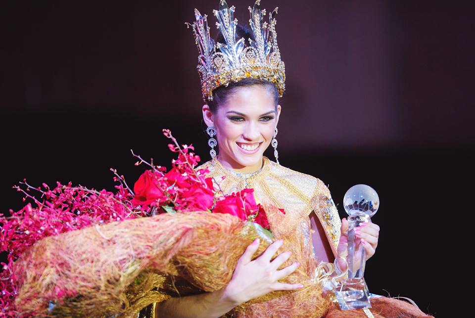 Miss World Guam  2015 Aria Perez-Theisen on the evening of her coronation
