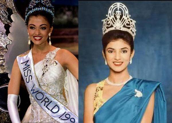 Sushmita Sen and Aishwarya Rai Bachan Miss Universe 1995 and Miss World 1995