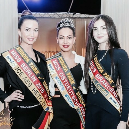 The of the finalists in the running for the title of Miss Germany 2016   Miss Berlin, Miss Deutschland and Miss Brandenburg.