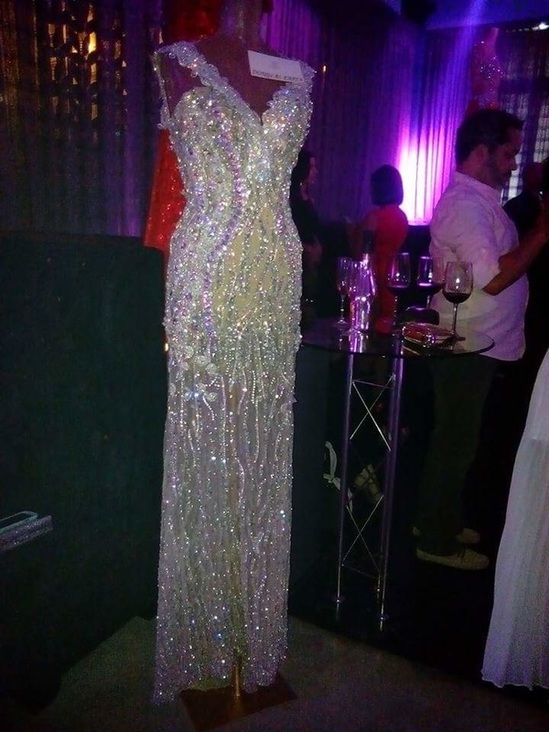 Miss Dominican Republic Universe 2015, Clarissa Molina evening gown by  Douglas Tapia