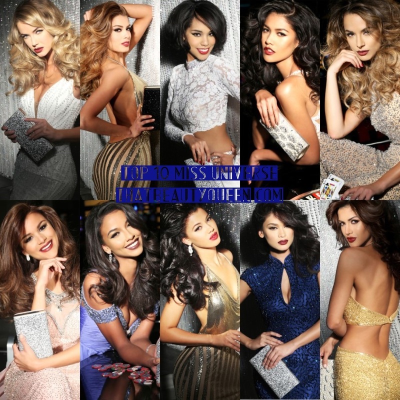 Top 10 Miss Universe 2015 : USA, Colombia, Japan, Thailand, Australia, Dominican Republic, France, Curacao, Philippines, Venezuela