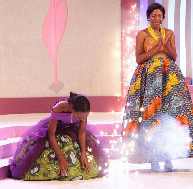 Kuukua Korsah after being announced the winner of Miss Malaika Ghana 2015