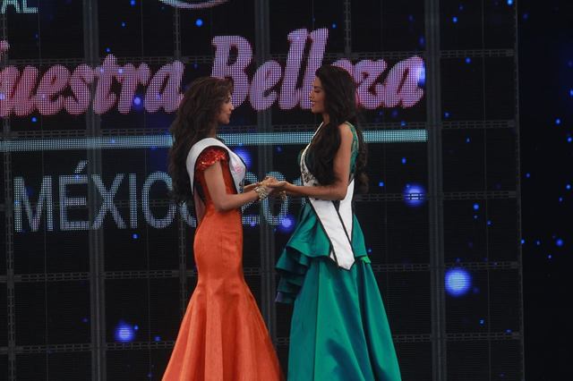 Winner Neustra Belleza mexico 2016 Cristal Silva Davila and first runner up Irma Cristina Miranda Valenzuela