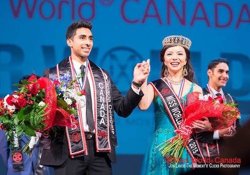 Mister World Canada 2015 - Jinder Atwal from Terrace, BC and Miss World Canada 2015 - Anastasia Lin from Toronto, ON