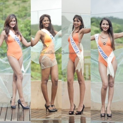 Miss Mauritius 2015 Finalists - Noosha Guckool, Emmanuelle Ramen, Manjusha Faugoo and Snne Sophie Lutchman