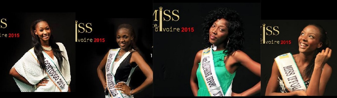 Miss Cote d'ivoire 2015 finalists Alicia kobena, Kouadio carolle, Laeticia Ahile, Rahisa Diaby