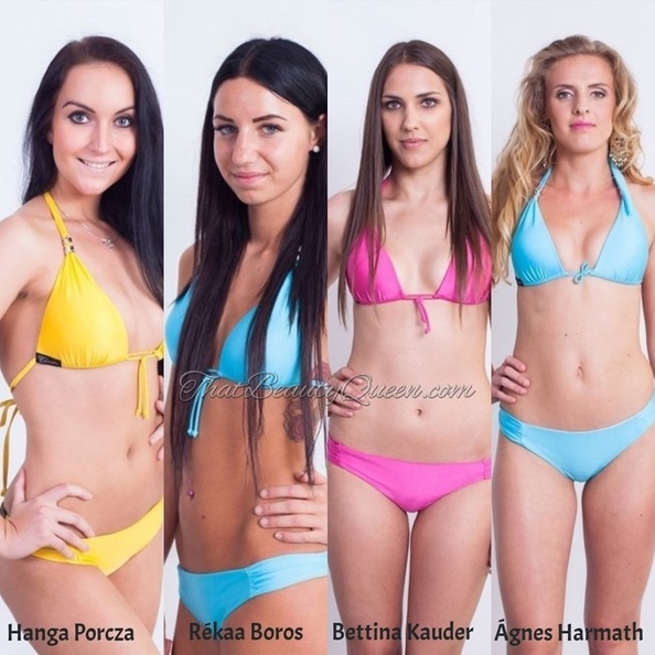 Miss international Hungary 2015 Finalists: Hanga Porcza, Rekaa Boros,  and Agnes Harmath