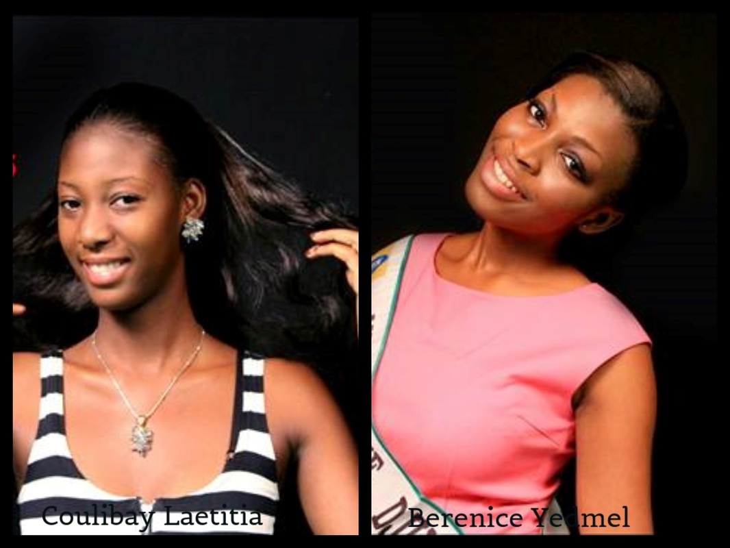 Miss Cote d'ivoire 2015 finalists Coulibaly Laetitia and Berenice Yedmel