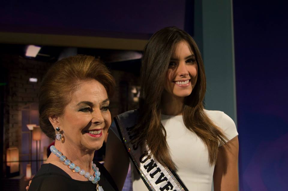 Paulina Vega,Miss Universe 2014 and  Luz Marina Zulaga Miss Universe 1958