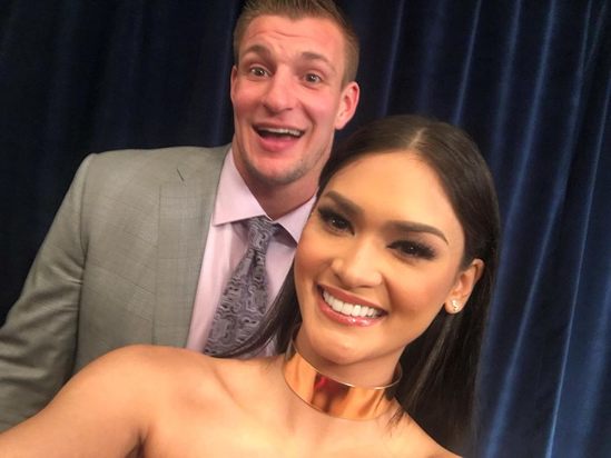 With co-presenter, Rob Gronkowski, at NFL Honors