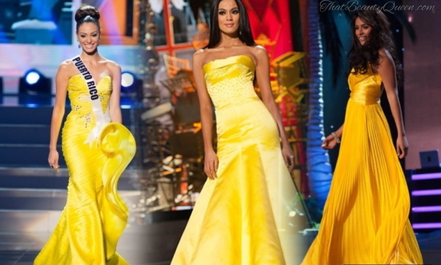 Left: Miss Peurto Rico 2013 Monic Perez, Center: Ariella Arida, Miss Philippines 2013, Right: Miss Netherlands 2014, Yasmin Verheijen 