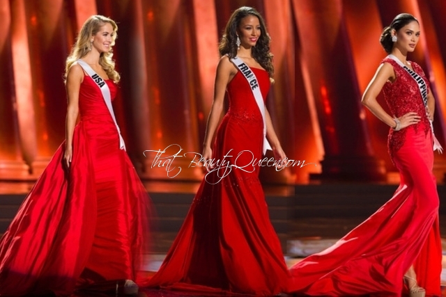 Miss USA 2015 Olivia Jordan,  Flora Couquerel Miss Universe France 2015 and Pia Alonzo Wurtbach Miss Universe Philippines