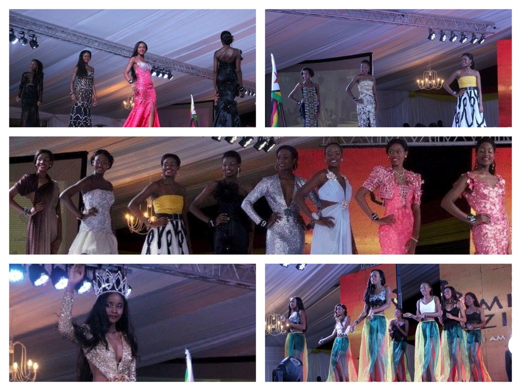 Highlights from the pageant: The contestants on stage and  Tendai Hunda, Miss World Zimbabwe 2014  says her final goodbye.