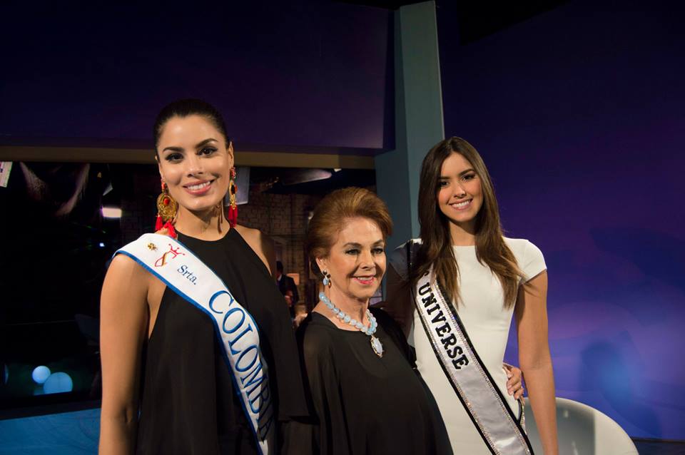 Paulina Vega, Luz Marina Zulaga, and Miss Universe Colombia Ariadna Gutierrez