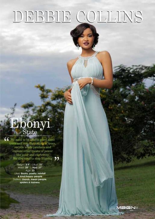 Debbie Collins from Ebonyi State was awarded the position of 1st runner up and MBGN Universe 2015 
