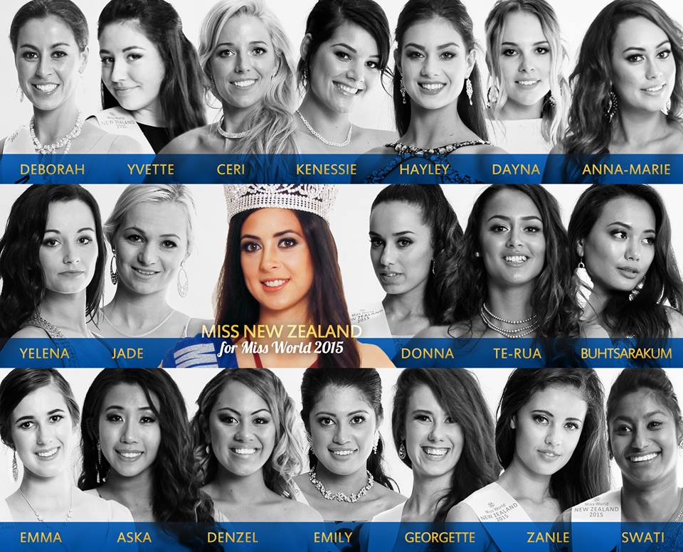 Miss World New Zealand 2015 finalists