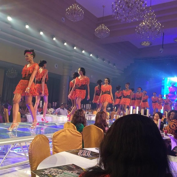 The delegates of Miss Nigeria 2015 presented on stage