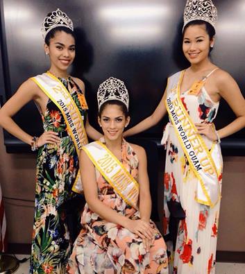 Center: Miss World Guam  2015 Aria Perez-Theisen 