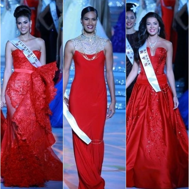 Miss World Pueto Rico, Keysi Vargas; Brittany Frances Hazelman, Miss World Fiji and Sofia Nikitchuk,  Miss World Russia 2015