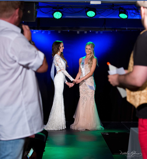 Christina Waage Miss Universe Norway 2016 and Camilla Devik Miss International Norway 2016 prior to the final announcement